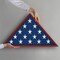 Americanflat Small Flag Display Case for Burial Flag - Fits Folded Flag - Elegant Military Flag Display Case - Plexiglass Cover - Triangle Hanging Hardware - Brown